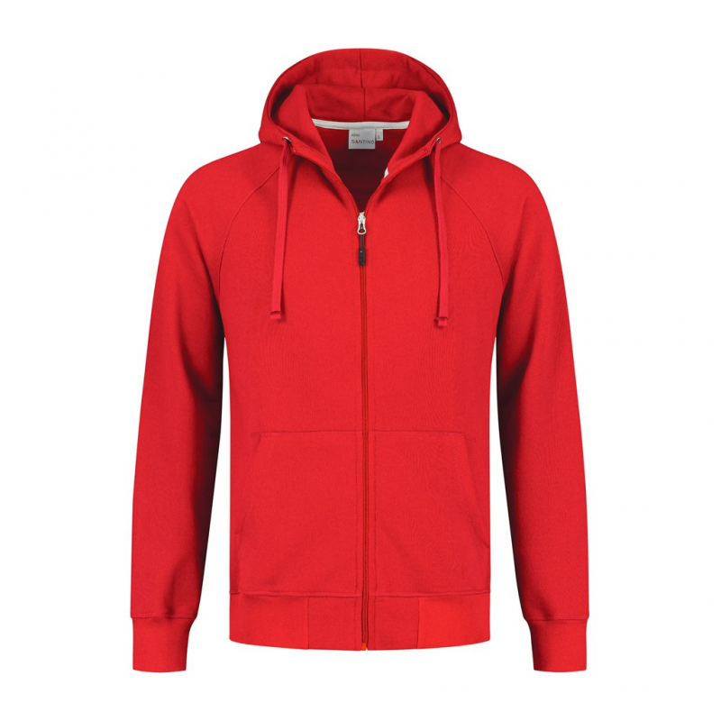 SANTINO Hooded Sweatvest Reno red