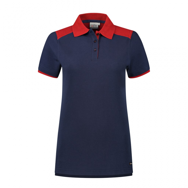 SANTINO Poloshirt Tivoli Ladies real navy / red