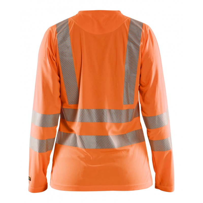 Dames T-shirt lange mouw High Vis