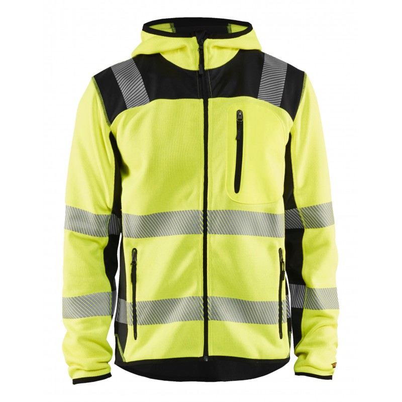 Gebreid vest met capuchon High Vis