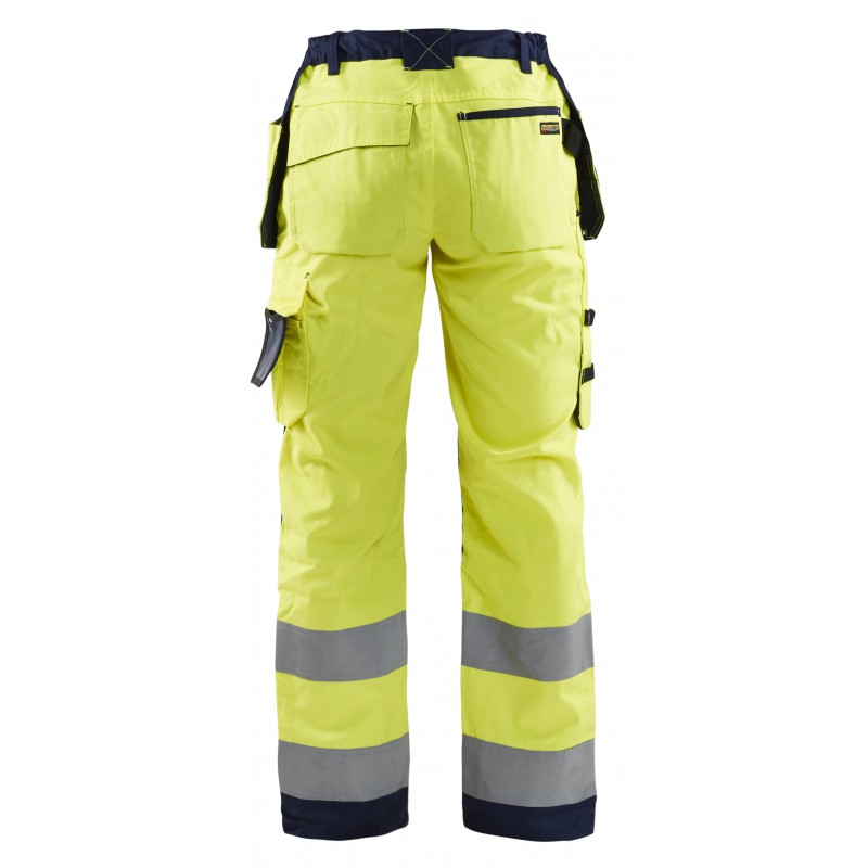 Dames werkbroek High Vis met spijkerzakken