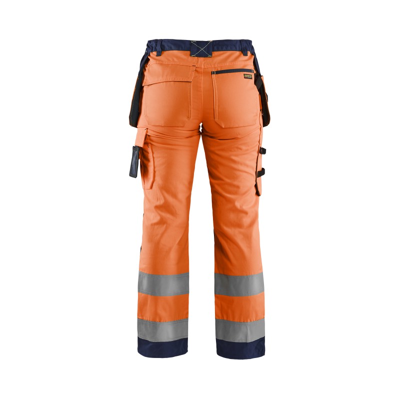 Dames werkbroek High Vis met spijkerzakken