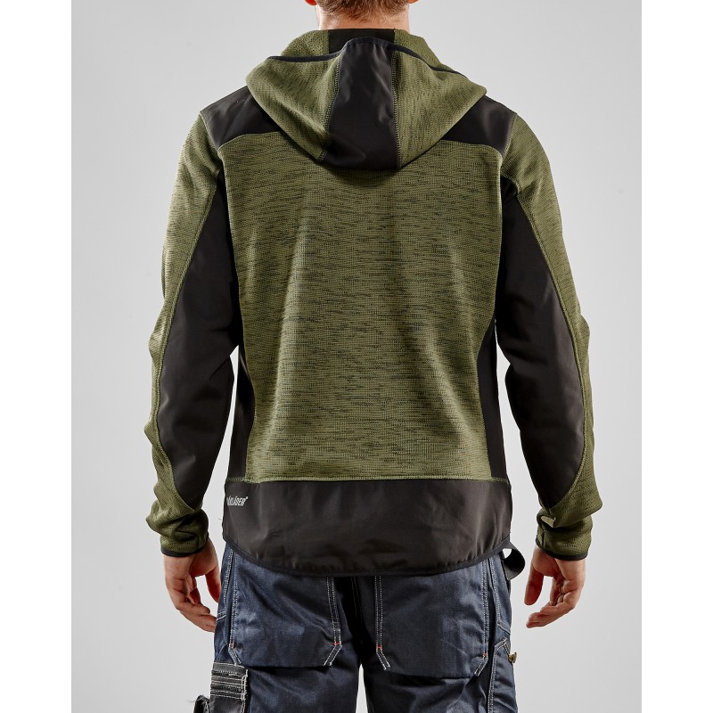 Gebreid vest met softshell