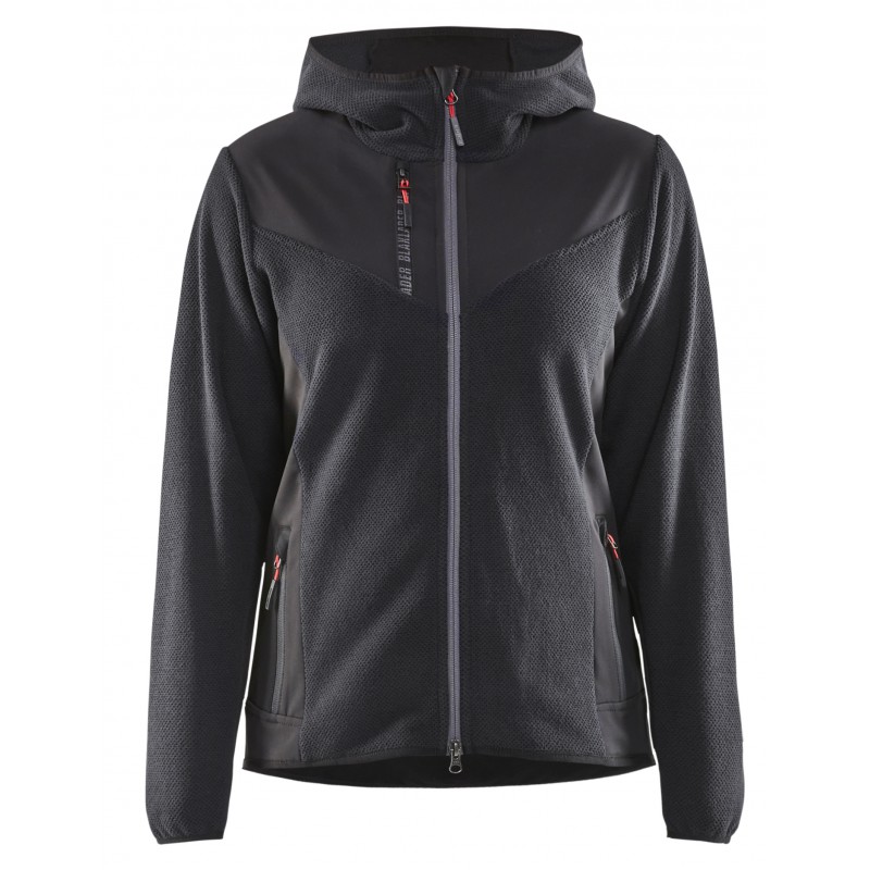 Gebreid damesjack met softshell