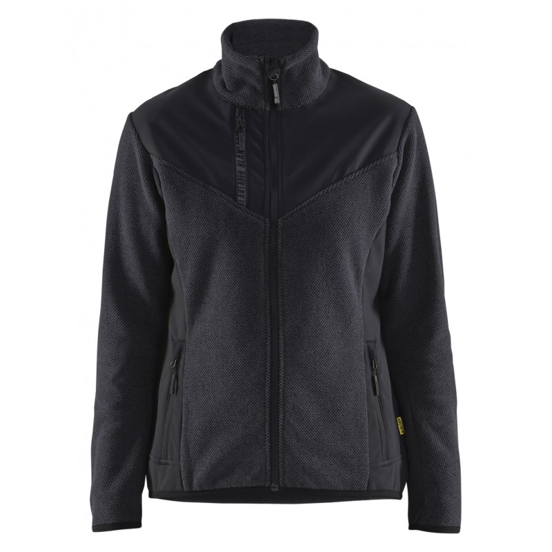 Dames gebreid vest met softshell