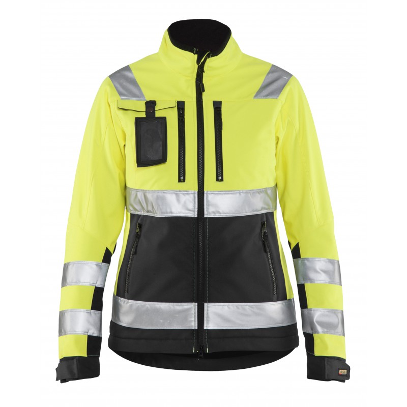 Dames Softshell jack High Vis
