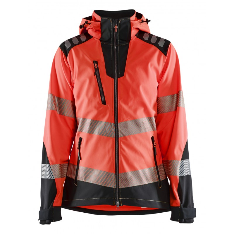 Dames Softshell jack High Vis