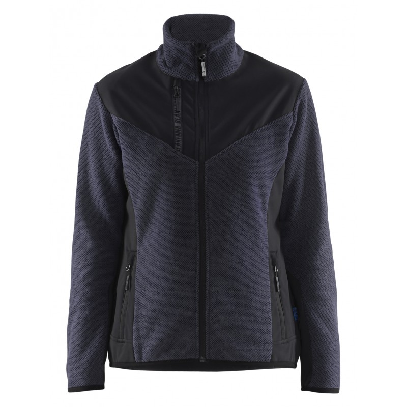 Dames gebreid vest met softshell