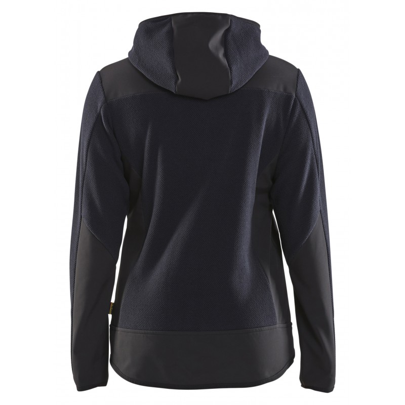 Gebreid damesjack met softshell