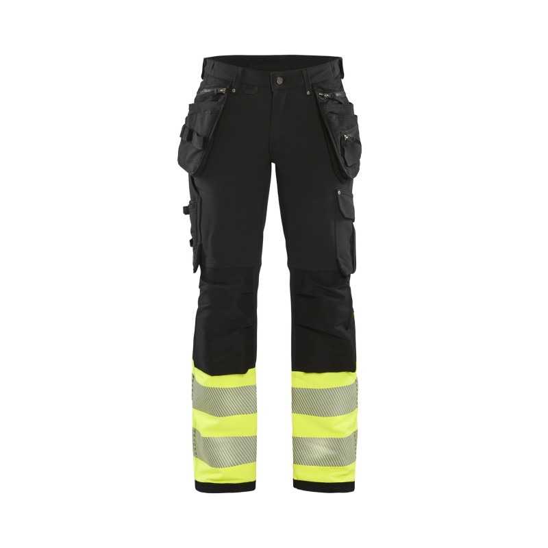 Dames High Vis 4-weg stretch werkbroek