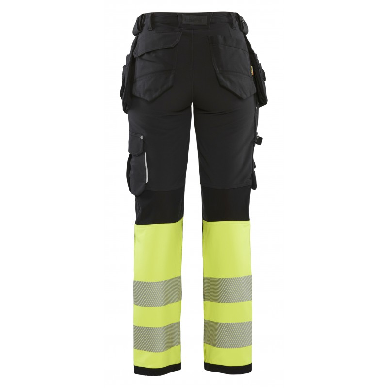 Dames High Vis 4-weg stretch werkbroek