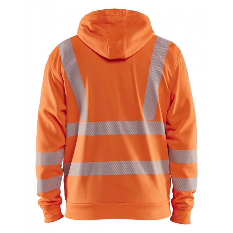 High Vis Hoodie met rits