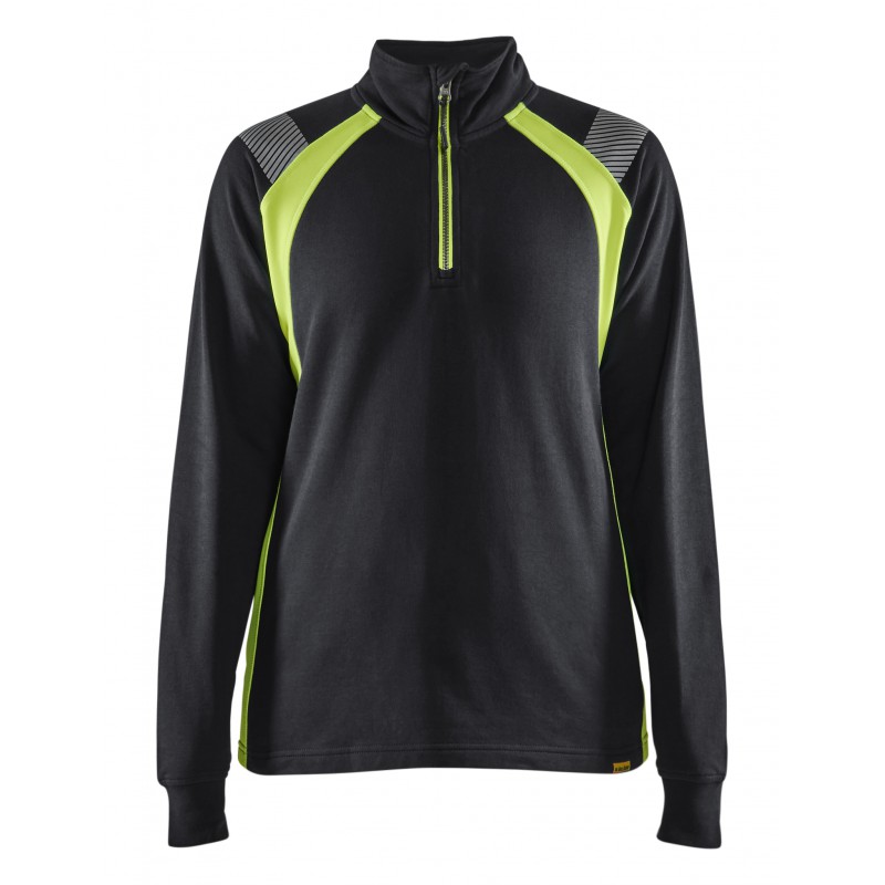 Dames sweatshirt halve rits Visible