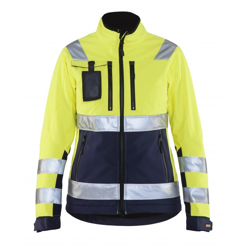 Dames Softshell jack High Vis