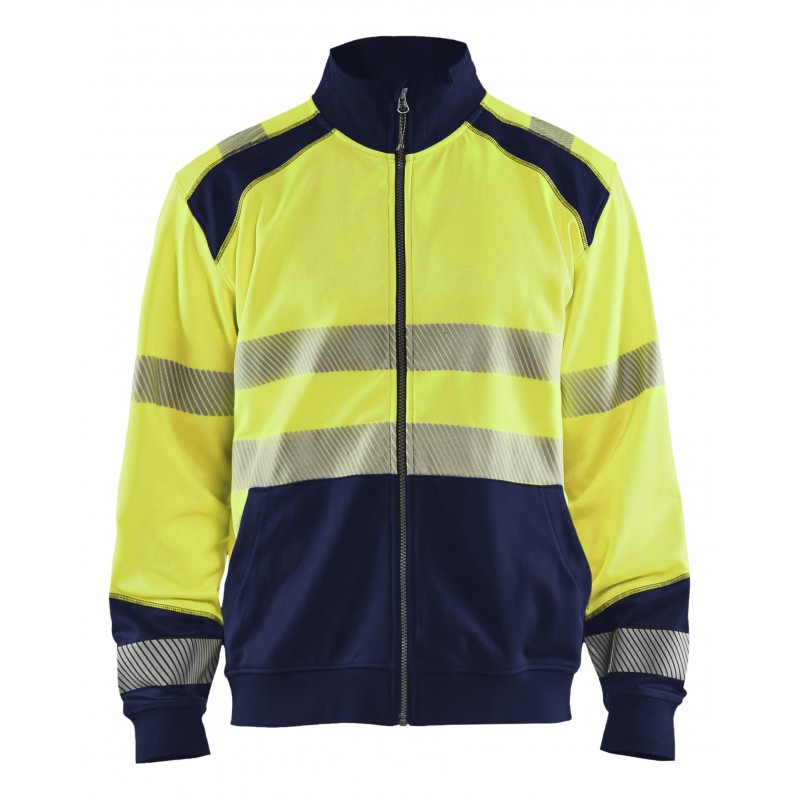 Sweatshirt hele rits High Vis