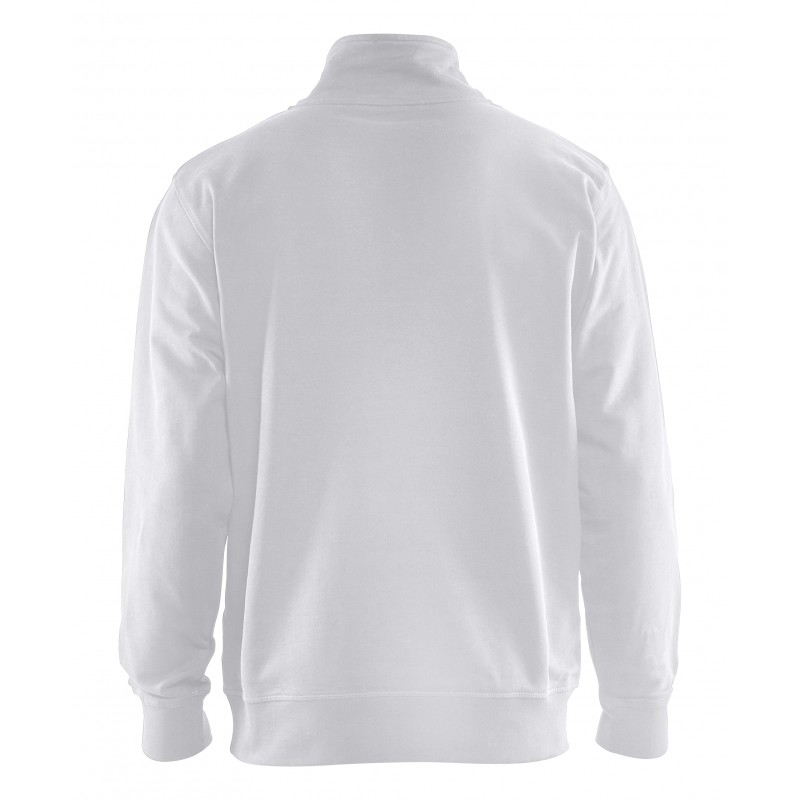 Sweatshirt bi-colour met halve rits Sweatshirt bi-colour met halve rits