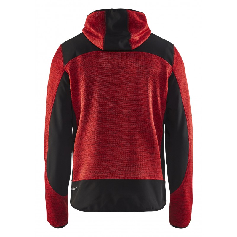 Gebreid vest met softshell