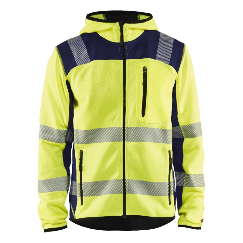 Gebreid vest met capuchon High Vis