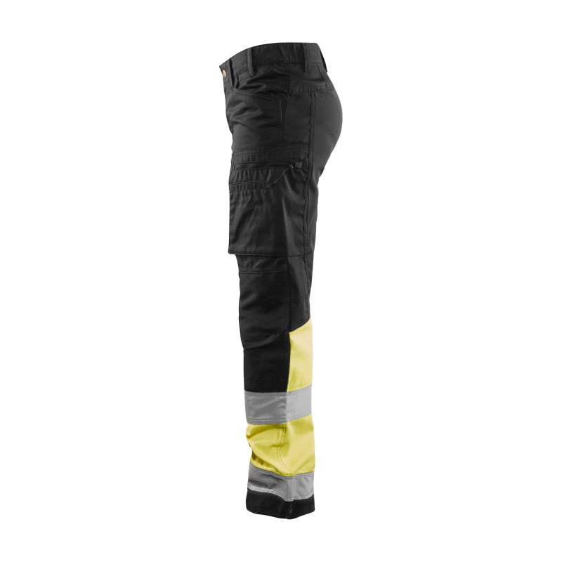 Dames werkbroek High Vis met stretch