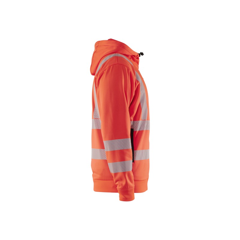 High Vis Hoodie met rits