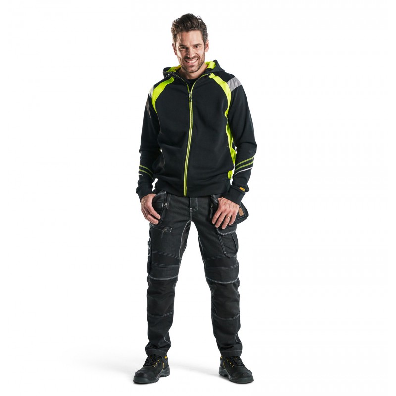 Hooded sweatshirt hele rits Visible