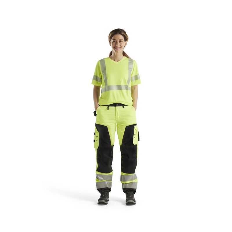 Dames werkbroek High Vis met spijkerzakken