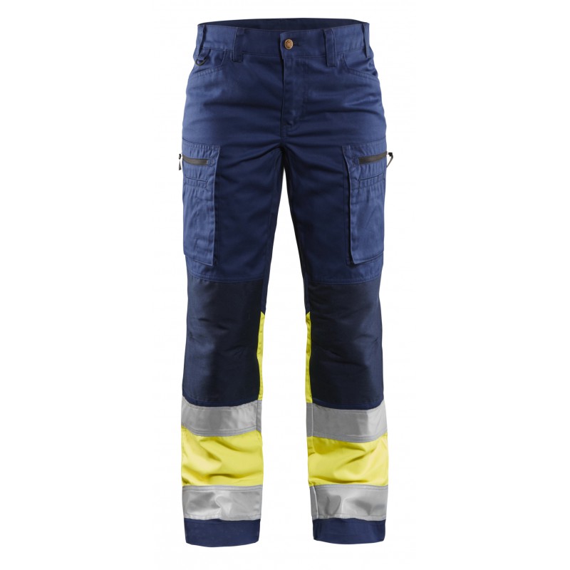 Dames werkbroek High Vis met stretch