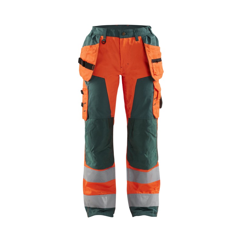 Dames werkbroek High Vis met spijkerzakken