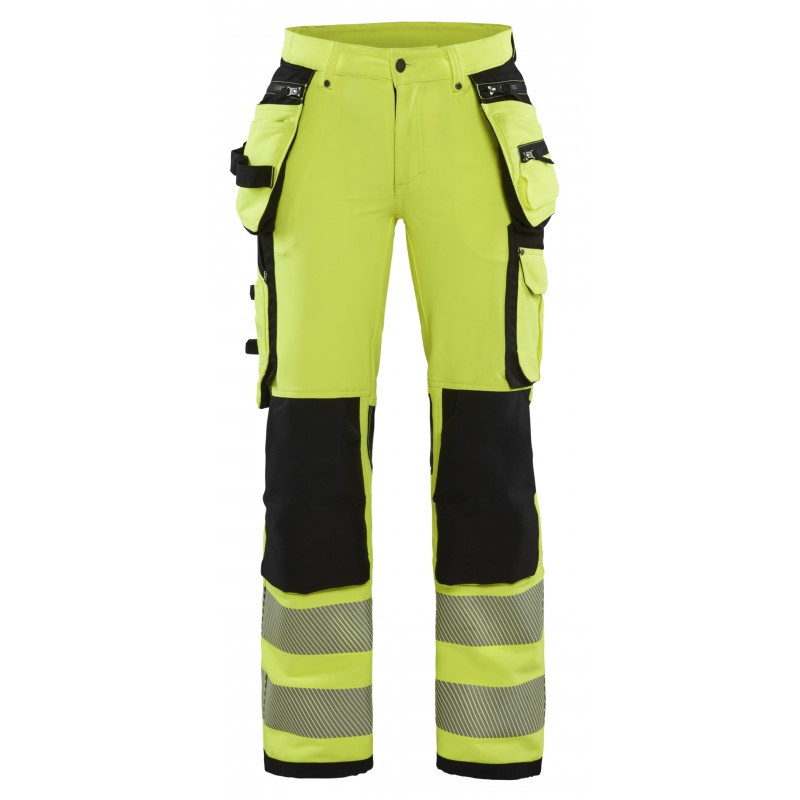 Dames High Vis 4-weg stretch werkbroek