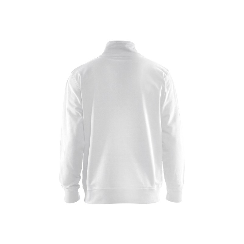 Sweatshirt bi-colour met halve rits Sweatshirt bi-colour met halve rits