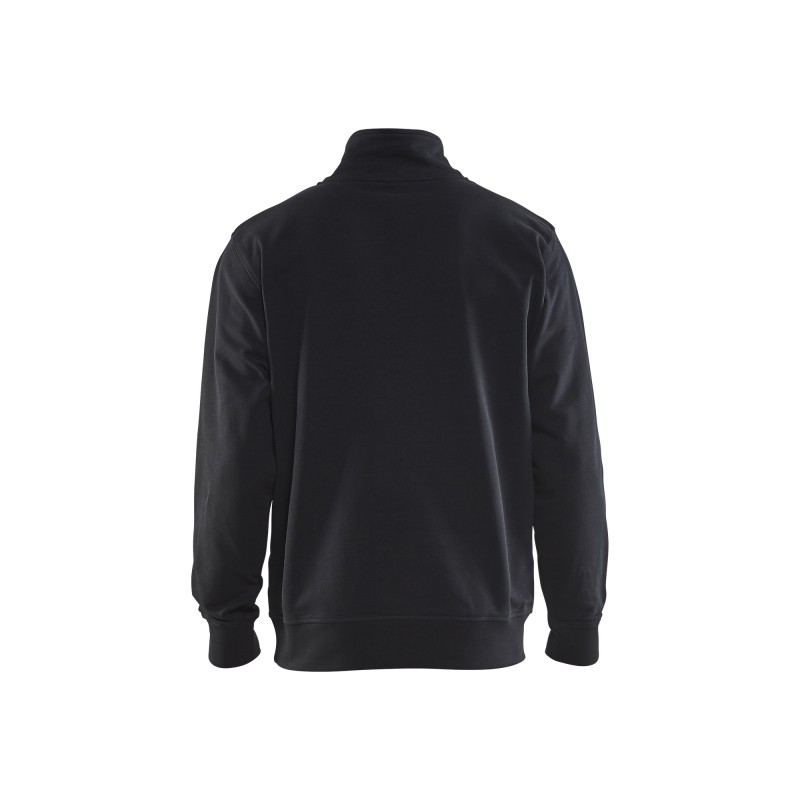 Sweatshirt bi-colour met halve rits Sweatshirt bi-colour met halve rits