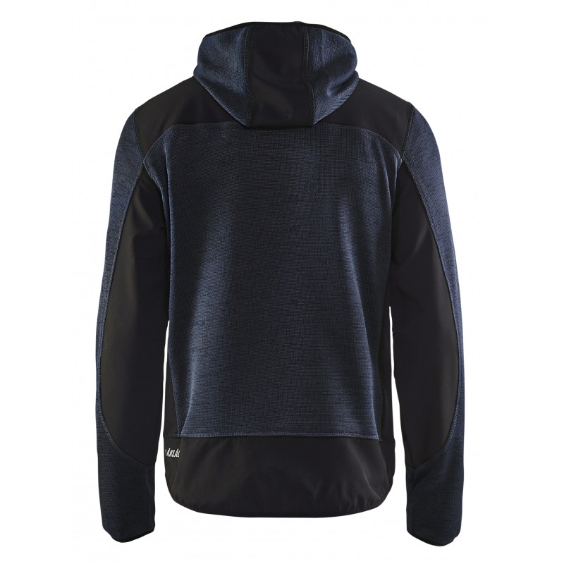 Gebreid vest met softshell