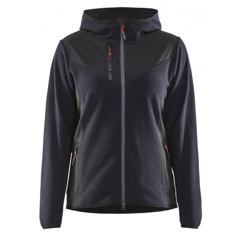 Gebreid damesjack met softshell
