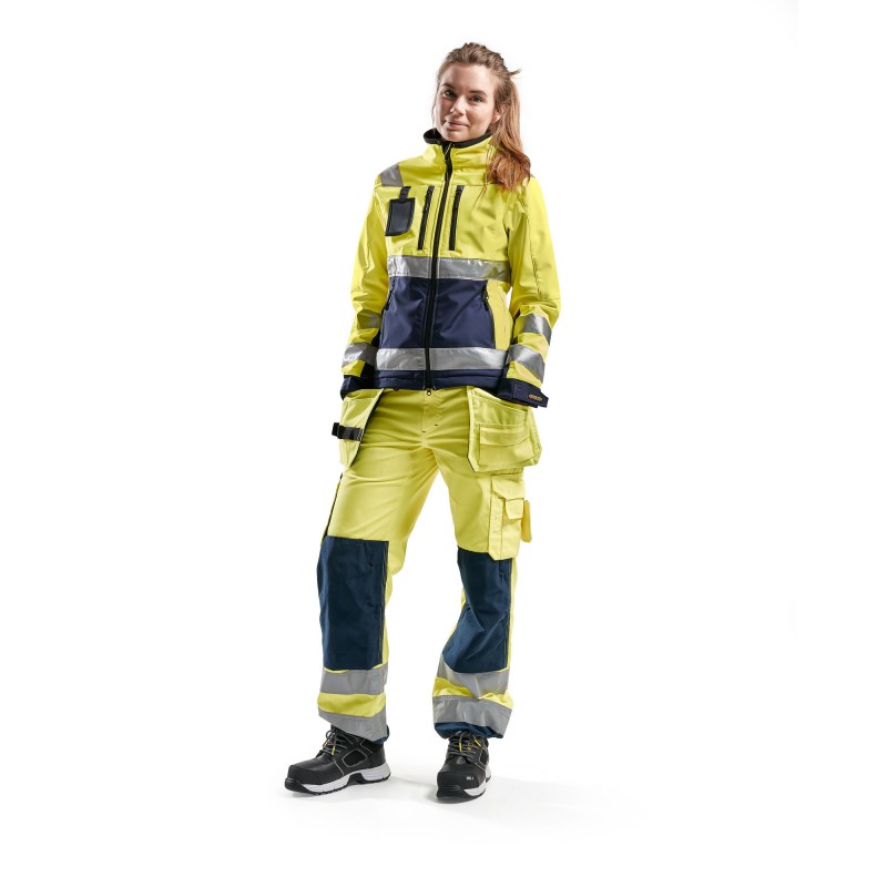 Dames Softshell jack High Vis