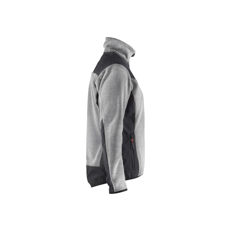 Dames gebreid vest met softshell