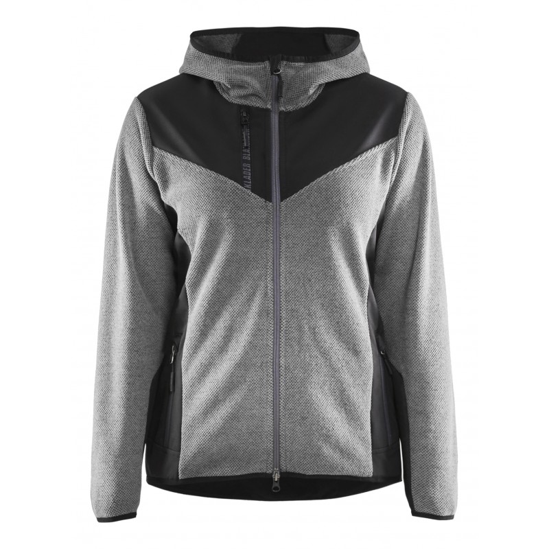 Gebreid damesjack met softshell