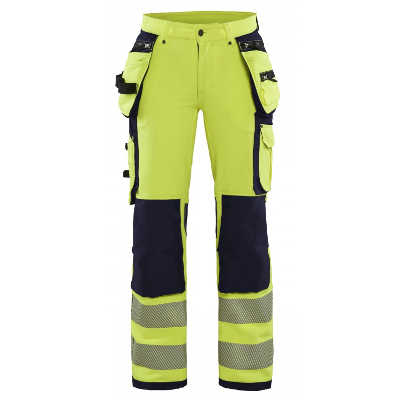 Dames High Vis 4-weg stretch werkbroek