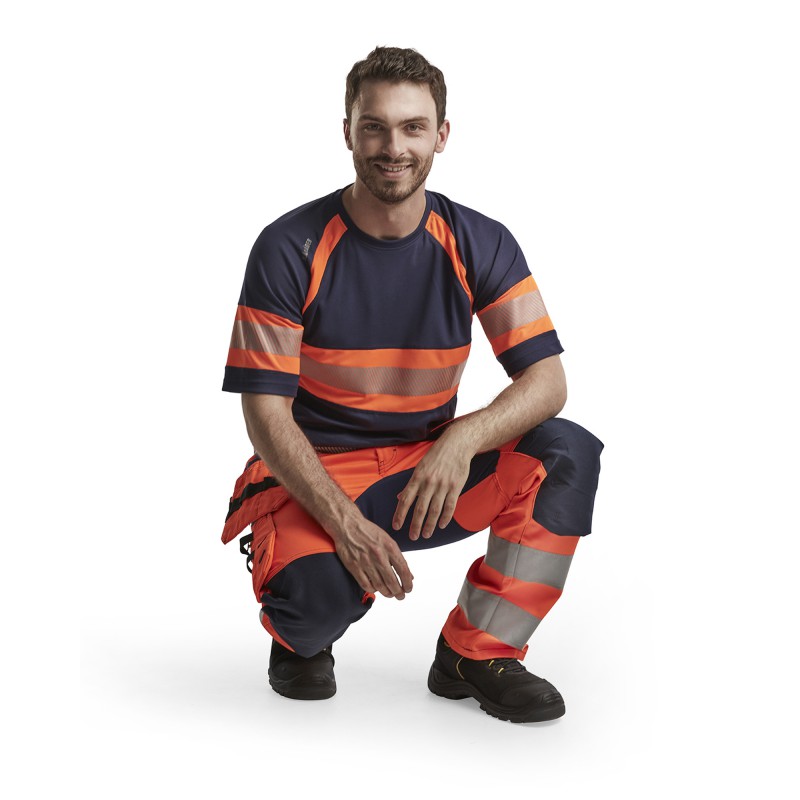 Werkbroek met stretch High Vis