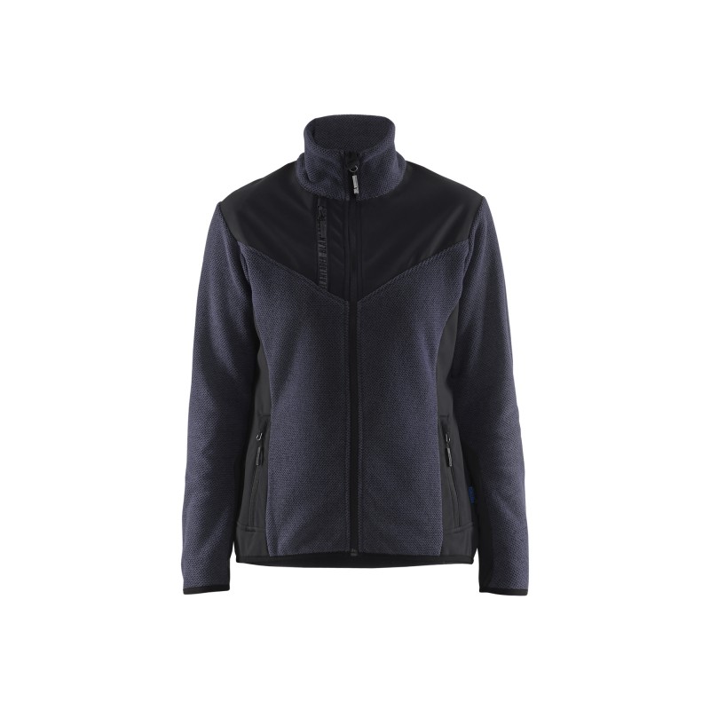 Dames gebreid vest met softshell