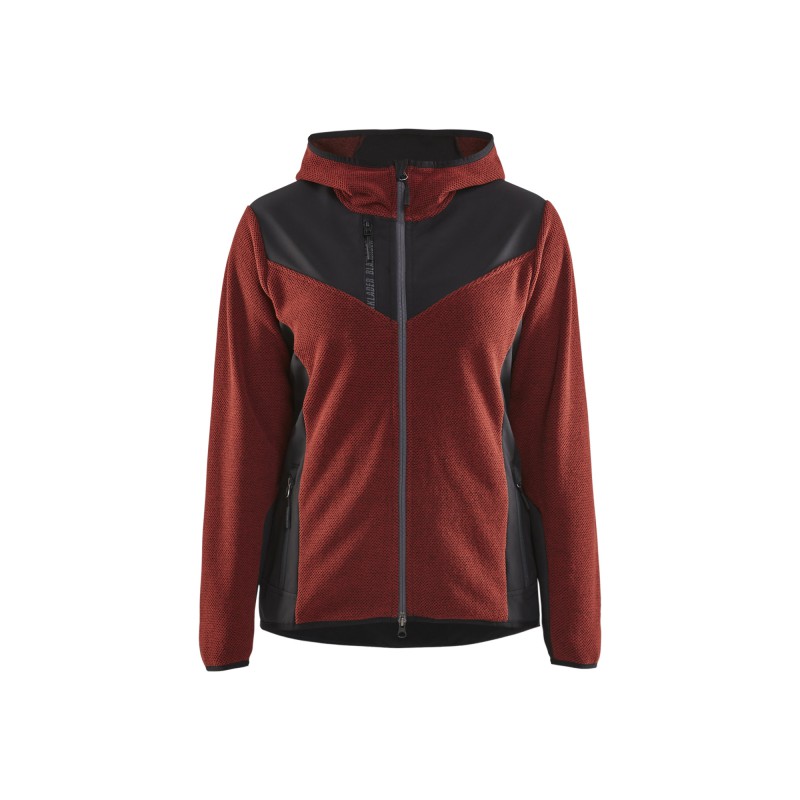 Gebreid damesjack met softshell