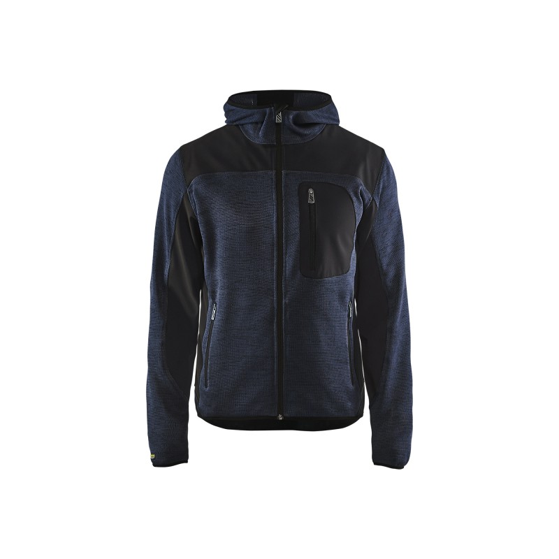 Gebreid vest met softshell