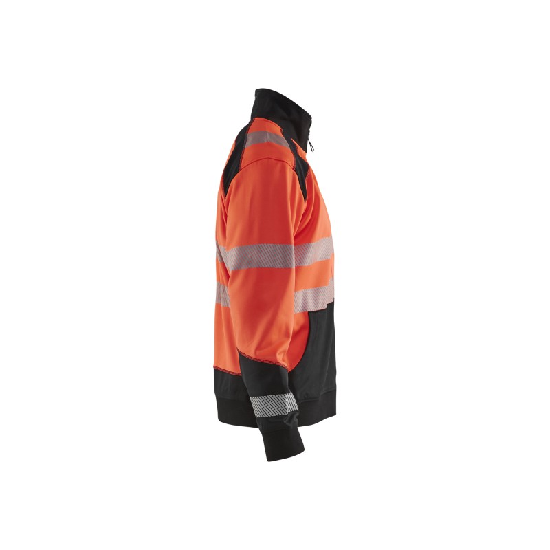 Sweatshirt halve rits High Vis