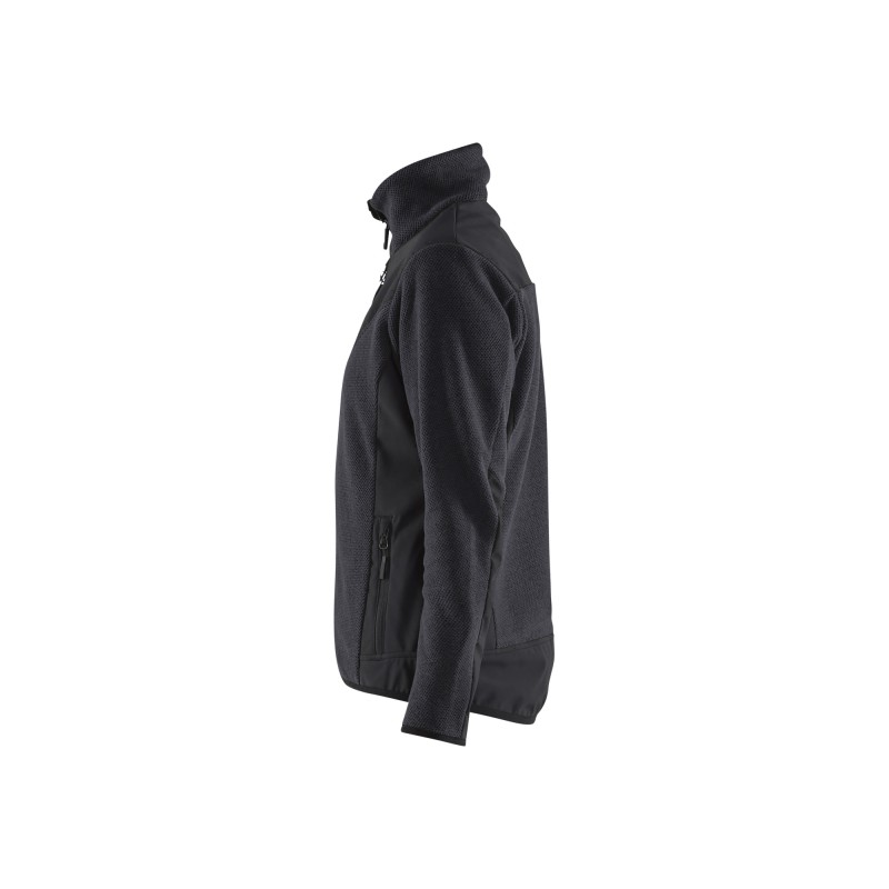 Dames gebreid vest met softshell