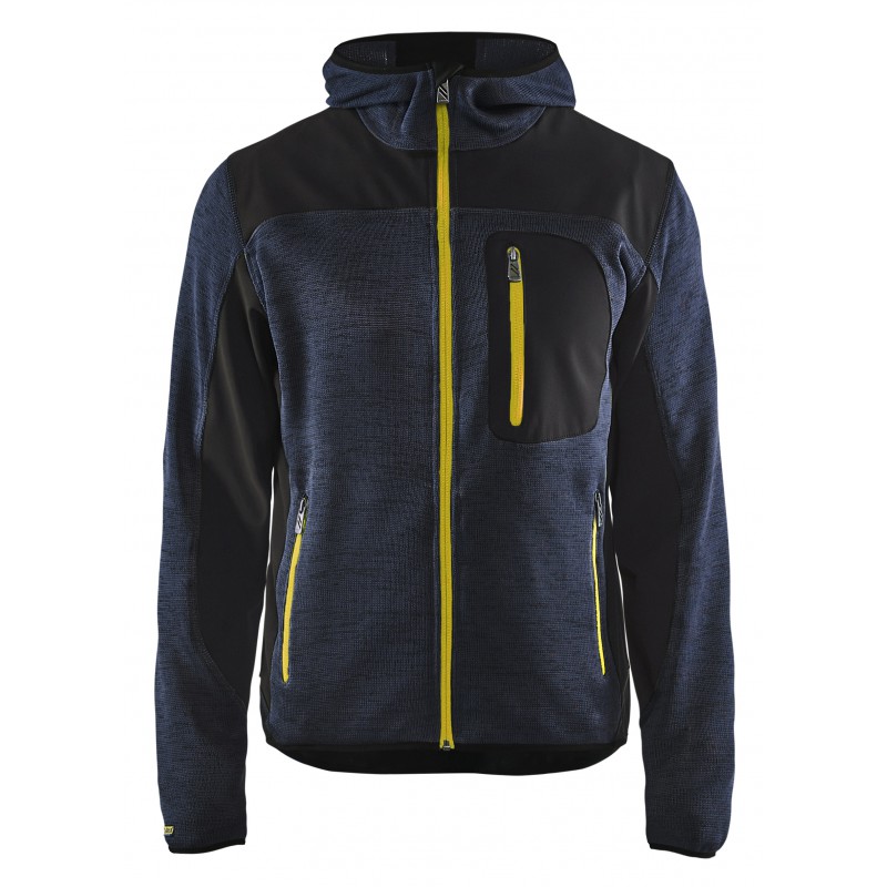 Gebreid vest met softshell