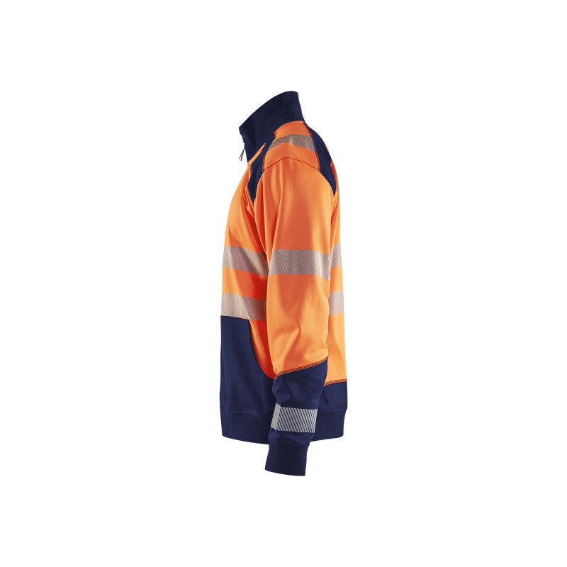 Sweatshirt halve rits High Vis