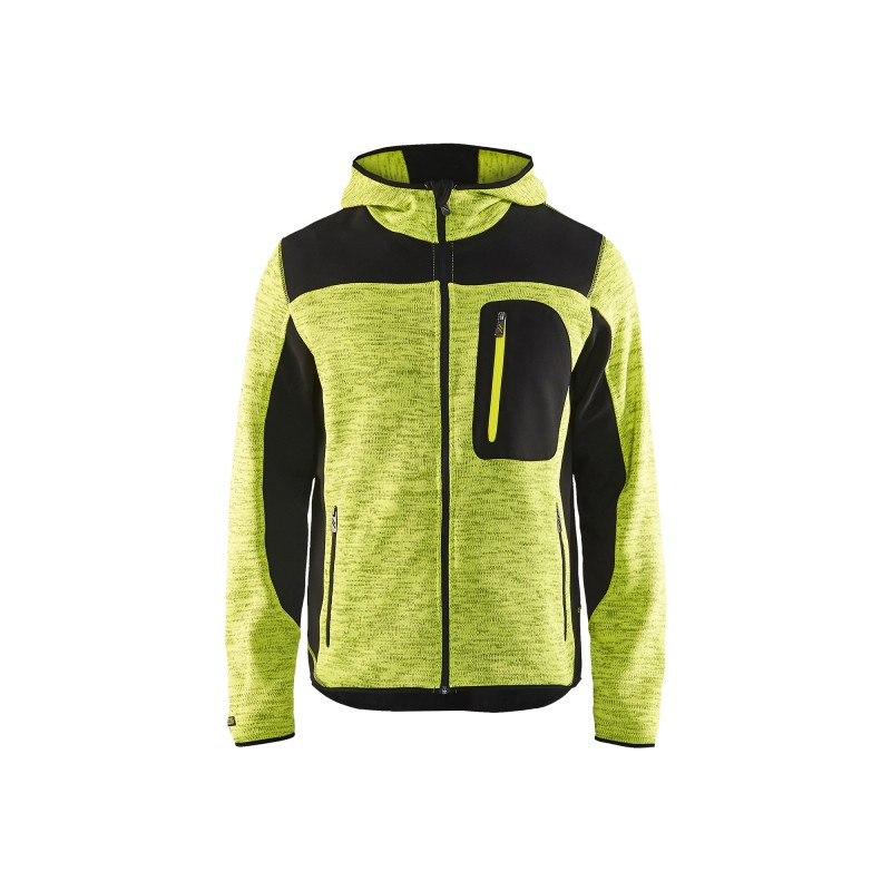 Gebreid vest met softshell