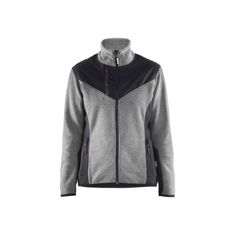 Dames gebreid vest met softshell