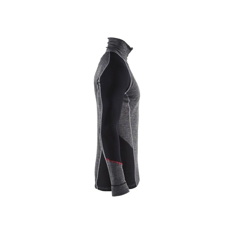 Onderhemd zip-neck 100% merino XWARM
