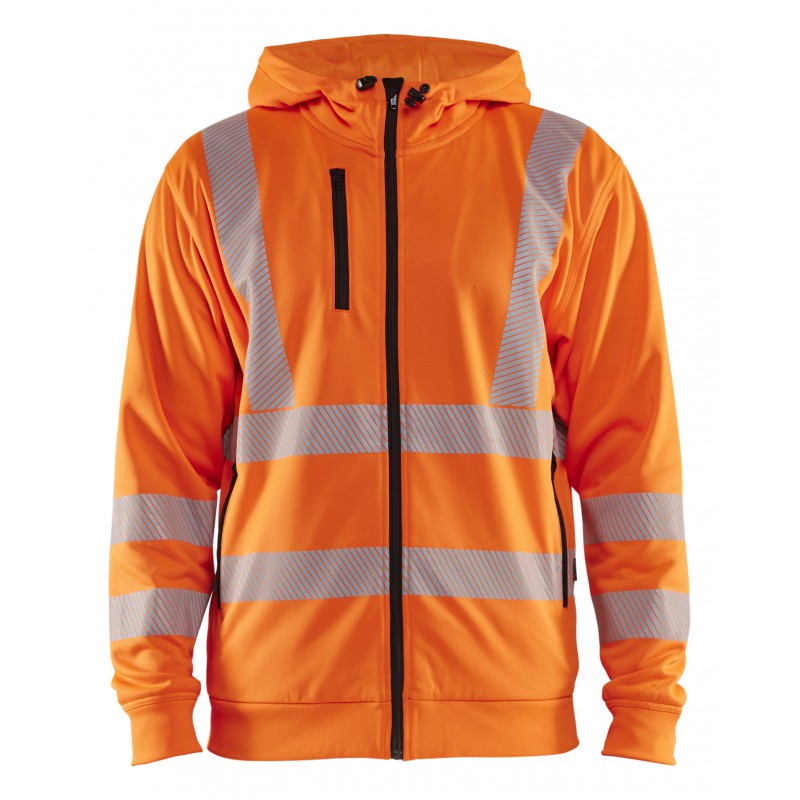 High Vis Hoodie met rits