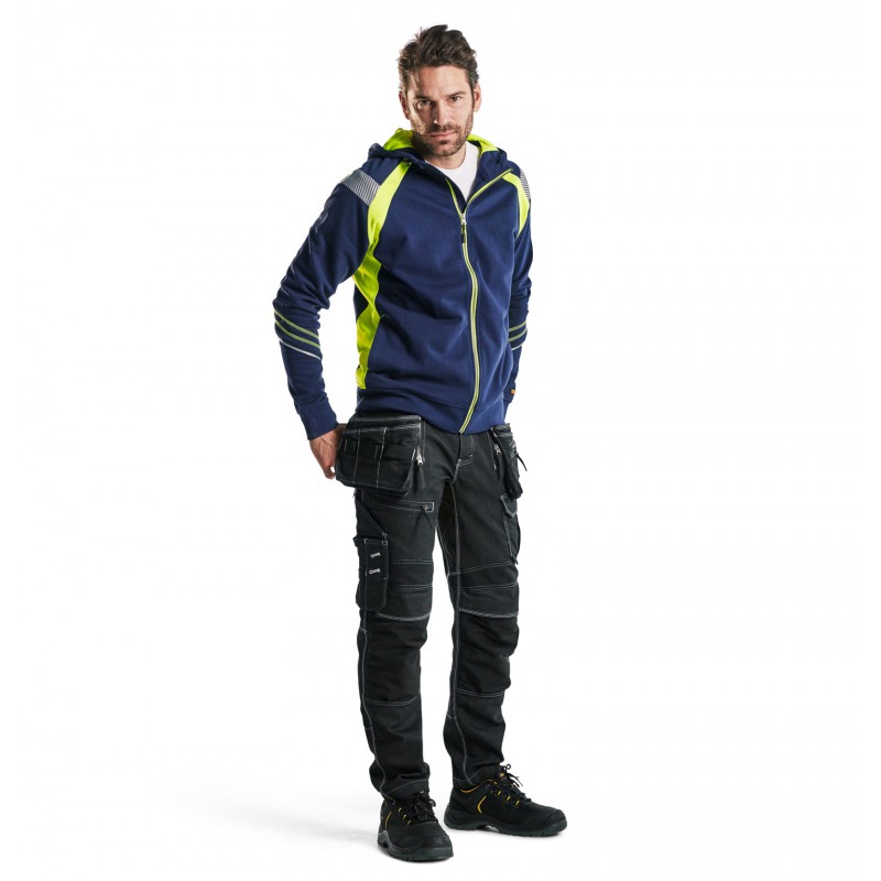 Hooded sweatshirt hele rits Visible